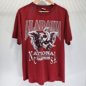 Alabama Football 1992 13-0 National Championship Vintage Shirt Red USA Size‎ XL